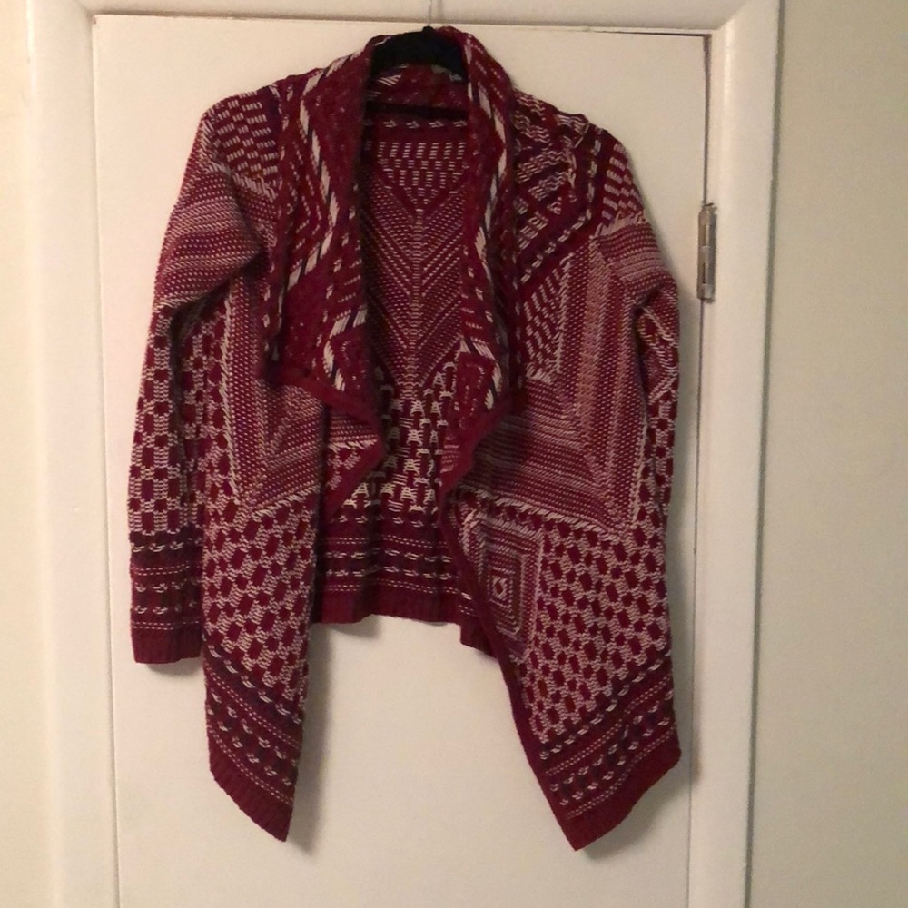 Burgundy cardigan